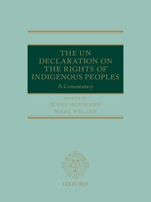 cover image of The UN Declaration on the Rights of Indigenous Peoples
